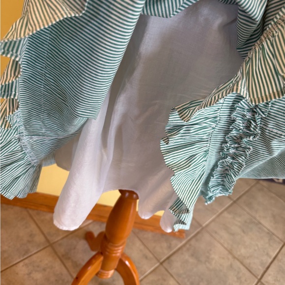 Vineyard Vines Green Ruffled Cap Sleeve Sundress - Picture 3 of 8